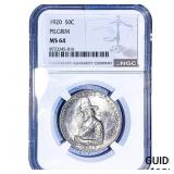 1920 Pilgrim Half Dollar NGC MS64 FS-901