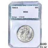 1946-S Walking Liberty Half Dollar PCI MS66