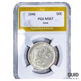 1946 Iowa Half Dollar PGA MS67