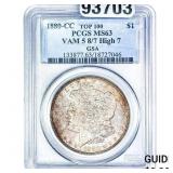 1880-CC Morgan Silver Dollar PCGS MS63 GSA VAM 5