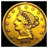 1861 $2.50 Gold Quarter Eagle