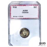1930 Mercury Silver Dime PCI AU58