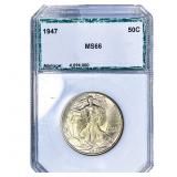 1947 Walking Liberty Half Dollar PCI MS66