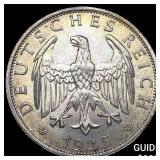1925 Germany Silver 2 Reichs Mark