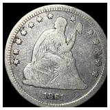 1861 Seated Liberty Quarter NICELY CIRCULATED