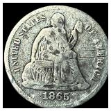 1865 Seated Liberty Dime NICELY CIRCULATED