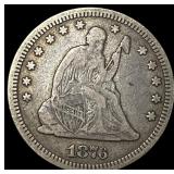 1876-CC Silver Quarter Dollar LIGHTLY CIRCULATED