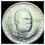 1946 Silver Half Dollar Booker T. Washington GEM B