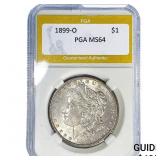 1899-O Morgan Silver Dollar PGA MS64