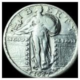 1927-S Silver Standing Liberty Quarter NEARLY UNCI