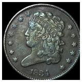 1834 Classic Head Half Cent LIGHTLY CIRCULATED