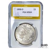 1898-O Morgan Silver Dollar PGA MS64