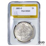 1885-O Morgan Silver Dollar PGA MS64