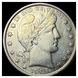 1905-S Silver Half Dollar UNCIRCULATED