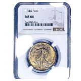 1944 Walking Liberty Half Dollar NGC MS66