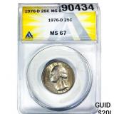 1976-D Washington Silver Quarter ANACS MS67