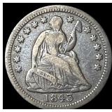 1843 Seated Liberty Half Dime LIGHTLY CIRCULATED