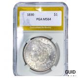 1890 Morgan Silver Dollar PGA MS64