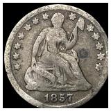 1857 Silver Half Dime NICELY CIRCULATED