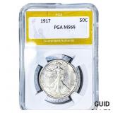 1917 Walking Liberty Half Dollar PGA MS66