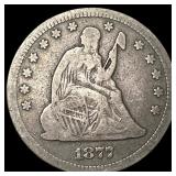 1877-S Silver Seated Liberty Quarter NICELY CIRCUL