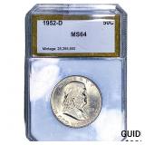 1952-D Franklin Half Dollar PCI MS64