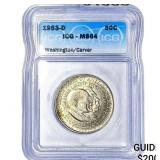 1953-D Washington Carver Half Dollar ICG MS64