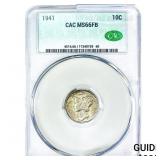 1941 Mercury Silver Dime CAC MS66 FB