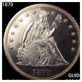 1870 Seated Liberty Dollar CHOICE BU PL
