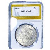 1891-S Morgan Silver Dollar PGA MS63