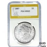 1887 Morgan Silver Dollar PGA MS63
