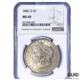 1882-O Morgan Silver Dollar NGC MS60