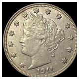 1911 Liberty Head Nickel CLOSELY UNCIRCULATED