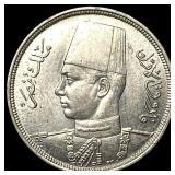 1941 Egypt Copper Nickel 10 Milliemes