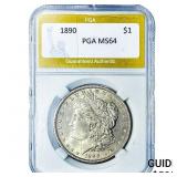 1890 Morgan Silver Dollar PGA MS64