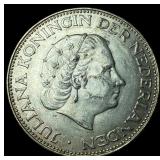 1962 Netherlands Silver 2 1/2 Gulden