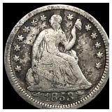 1853 Arrows Seated Liberty Half Dime LIGHTLY CIRCU