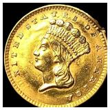 1856 Gold $1 Indian Princess Head Type 2 HIGH GRAD