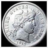 1912 Barber Dime CHOICE AU