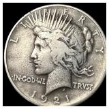 1921 Silver Peace Dollar NEARLY UNCIRCULATED