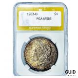 1902-O Morgan Silver Dollar PGA MS65