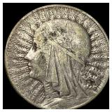 1934 Poland Silver 5 Zlotych