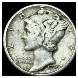 1928-S Silver Mercury Dime NEARLY UNCIRCULATED