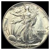 1941-D Silver Half Dollar GEM BU