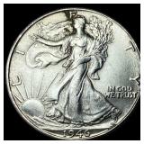 1946-D Silver Half Dollar Walking Liberty GEM BU
