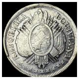 1990 Bolivia Silver 50 Cents