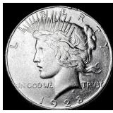 1928-S Silver Peace Dollar CHOICE AU