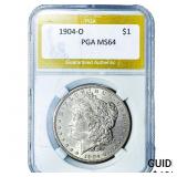 1904-O Morgan Silver Dollar PGA MS64