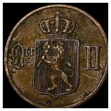 1899 Norway Bronze 1 Ore