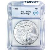 1999 Silver Eagle ICG MS70